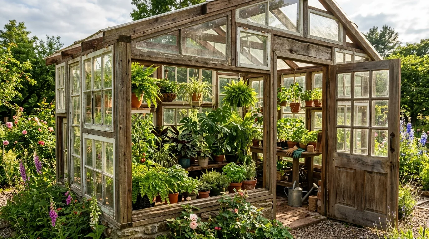 8 Recycled Window Greenhouse Ideas for DIY Lovers